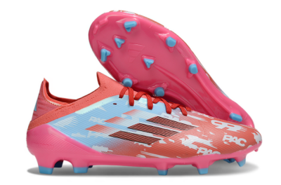 Unisex Adidas F50 Elite FG Firm Ground Low-Tops Football Boots - Red/Blue/Pink