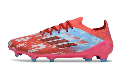 Unisex Adidas F50 Elite FG Firm Ground Low-Tops Football Boots - Red/Blue/Pink