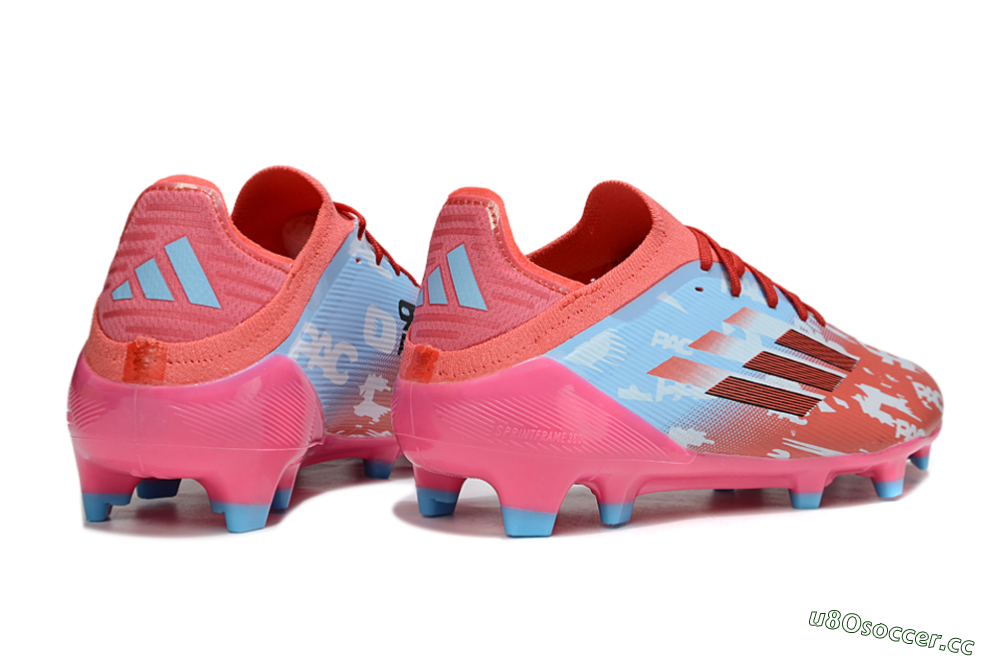 Unisex Adidas F50 Elite FG Firm Ground Low-Tops Football Boots - Red/Blue/Pink 6