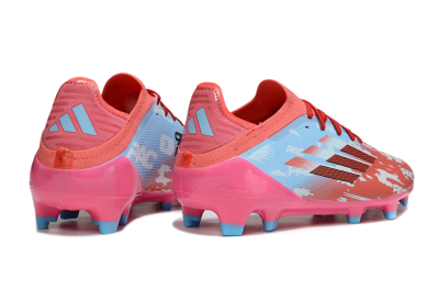 Unisex Adidas F50 Elite FG Firm Ground Low-Tops Football Boots - Red/Blue/Pink