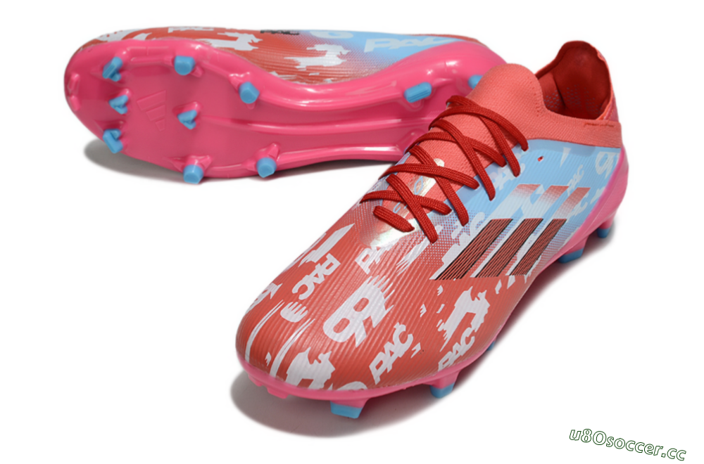 Unisex Adidas F50 Elite FG Firm Ground Low-Tops Football Boots - Red/Blue/Pink 3