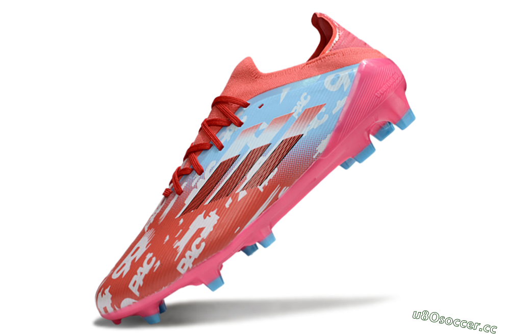 Unisex Adidas F50 Elite FG Firm Ground Low-Tops Football Boots - Red/Blue/Pink 5