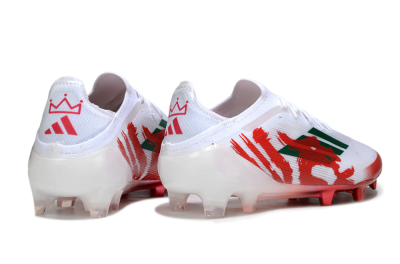 Unisex Adidas F50 Elite FG Firm Ground Low-Tops Football Boots - White/Green/Red