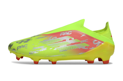 Unisex Adidas F50 Elite Laceless FG Firm Ground Low-Tops Football Boots - Yellow/Silver/Red