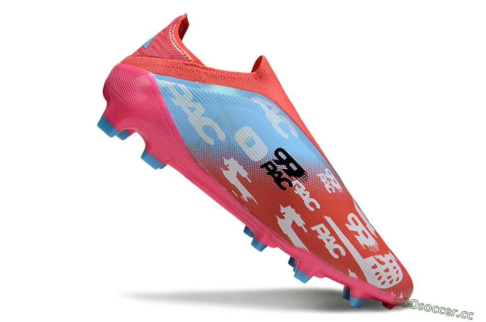 Unisex Adidas F50 Elite Laceless FG Firm Ground Low-Tops Football Boots - Red/Blue/Pink 4