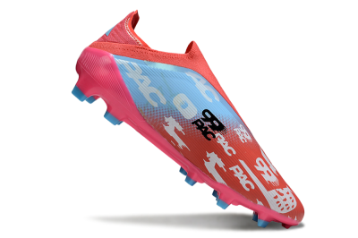 Unisex Adidas F50 Elite Laceless FG Firm Ground Low-Tops Football Boots - Red/Blue/Pink