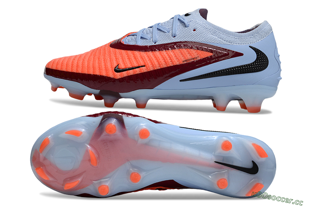 Unisex Nike Phantom 6 Elite Low FG Firm Ground Low-Tops Football Boots - Red/Jade/Black 1