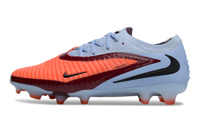 Unisex Nike Phantom 6 Elite Low FG Firm Ground Low-Tops Football Boots - Red/Jade/Black