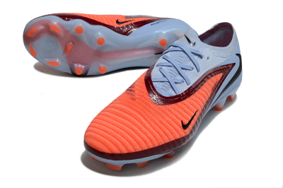 Unisex Nike Phantom 6 Elite Low FG Firm Ground Low-Tops Football Boots - Red/Jade/Black