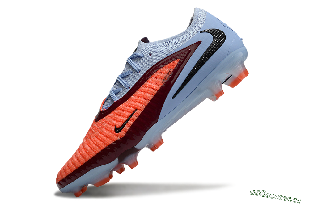 Unisex Nike Phantom 6 Elite Low FG Firm Ground Low-Tops Football Boots - Red/Jade/Black 5