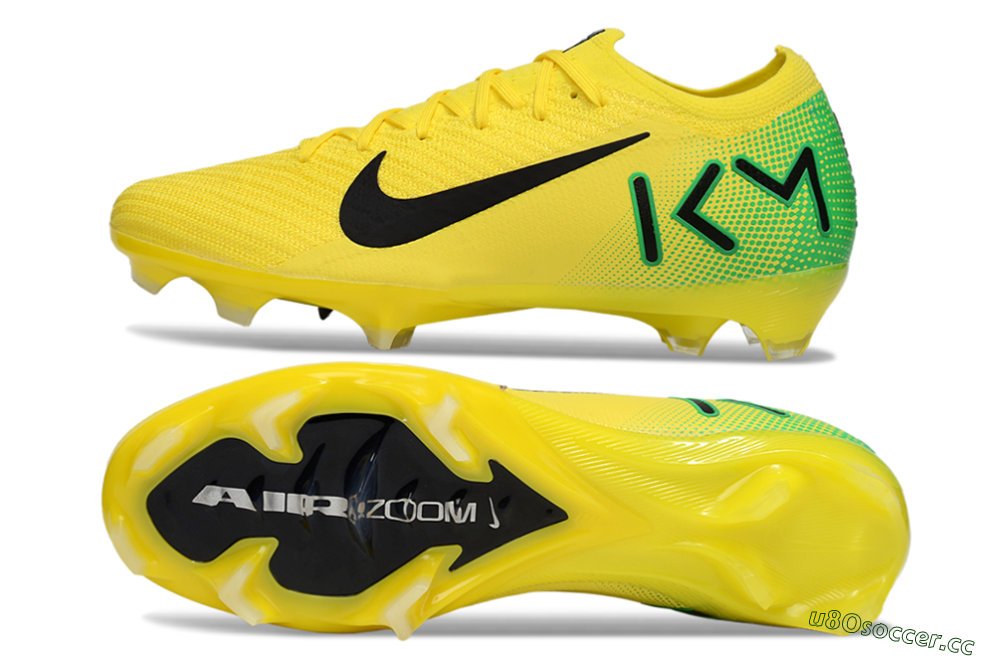 Men's Nike Air Zoom Mercurial Vapor 16 Elite FG Firm Ground Low-Tops Football Boots - Yellow/Black/Green 1