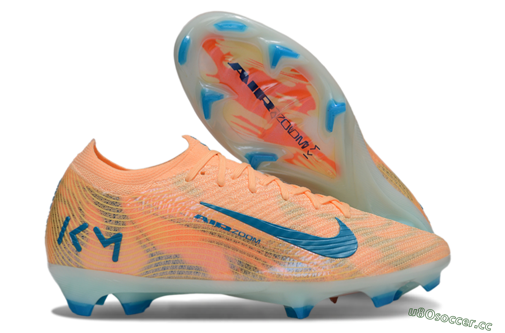 Men's Nike Air Zoom Mercurial Vapor 16 Elite FG Firm Ground Low-Tops Football Boots - Pink/Blue/Yellow 2