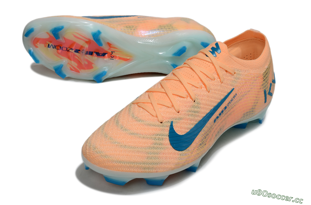 Men's Nike Air Zoom Mercurial Vapor 16 Elite FG Firm Ground Low-Tops Football Boots - Pink/Blue/Yellow 3