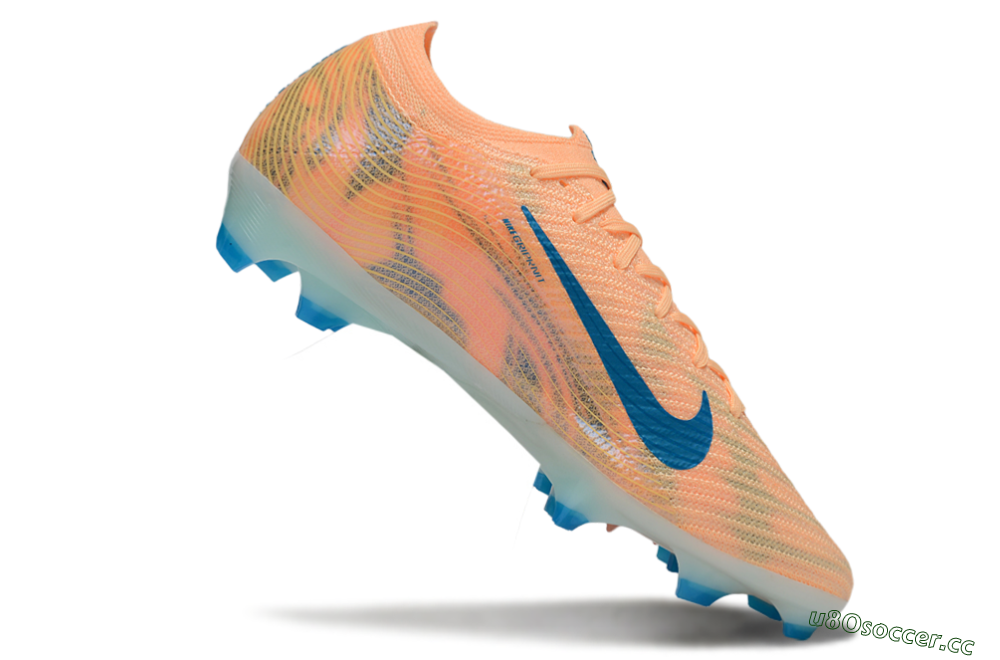 Men's Nike Air Zoom Mercurial Vapor 16 Elite FG Firm Ground Low-Tops Football Boots - Pink/Blue/Yellow 4