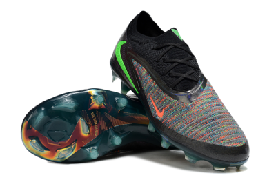 Unisex Nike Phantom 6 Elite Low FG Firm Ground Low-Tops Football Boots - Black/Yellow/Red