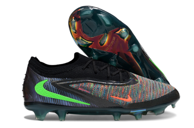Unisex Nike Phantom 6 Elite Low FG Firm Ground Low-Tops Football Boots - Black/Yellow/Red