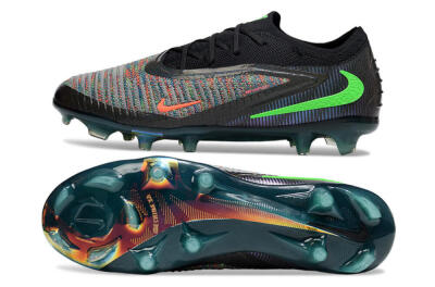 Unisex Nike Phantom 6 Elite Low FG Firm Ground Low-Tops Football Boots - Black/Yellow/Red