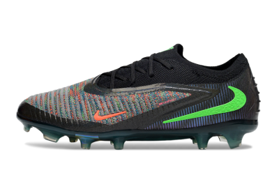 Unisex Nike Phantom 6 Elite Low FG Firm Ground Low-Tops Football Boots - Black/Yellow/Red