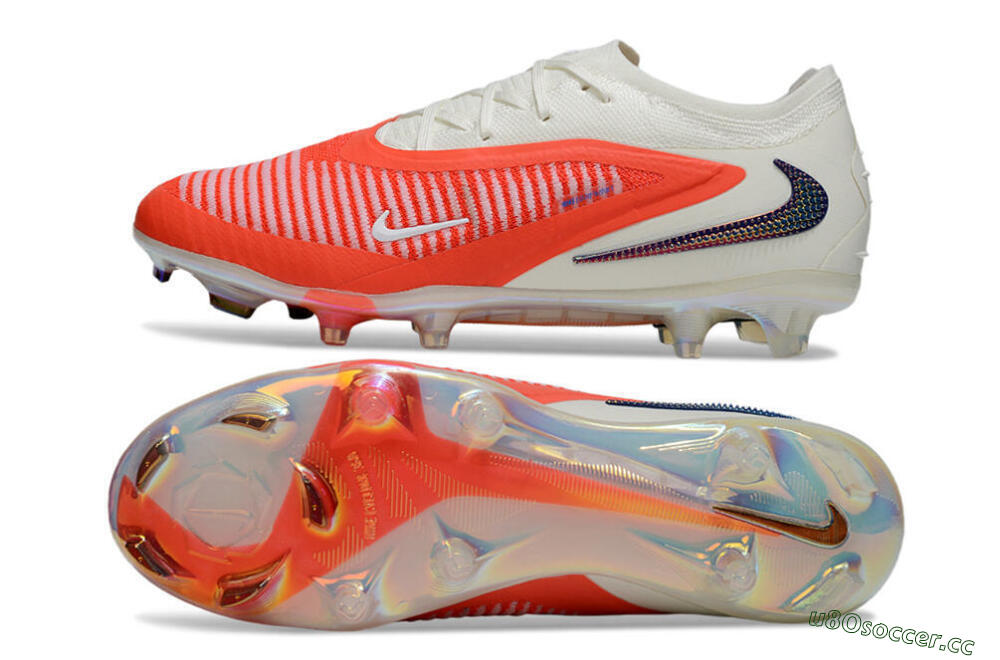 Unisex Nike Phantom 6 Elite Low FG Firm Ground Low-Tops Football Boots - Red/White/Black 1