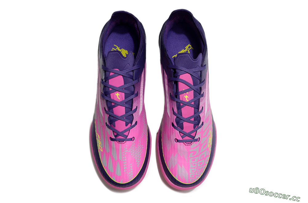 Unisex Adidas F50 Elite TF Artificial Turf Low-Tops Football Shoes - Pink/Purple/Yellow 4