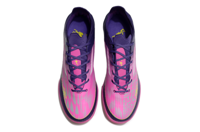 Unisex Adidas F50 Elite TF Artificial Turf Low-Tops Football Shoes - Pink/Purple/Yellow