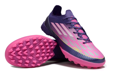 Unisex Adidas F50 Elite TF Artificial Turf Low-Tops Football Shoes - Pink/Purple/Yellow