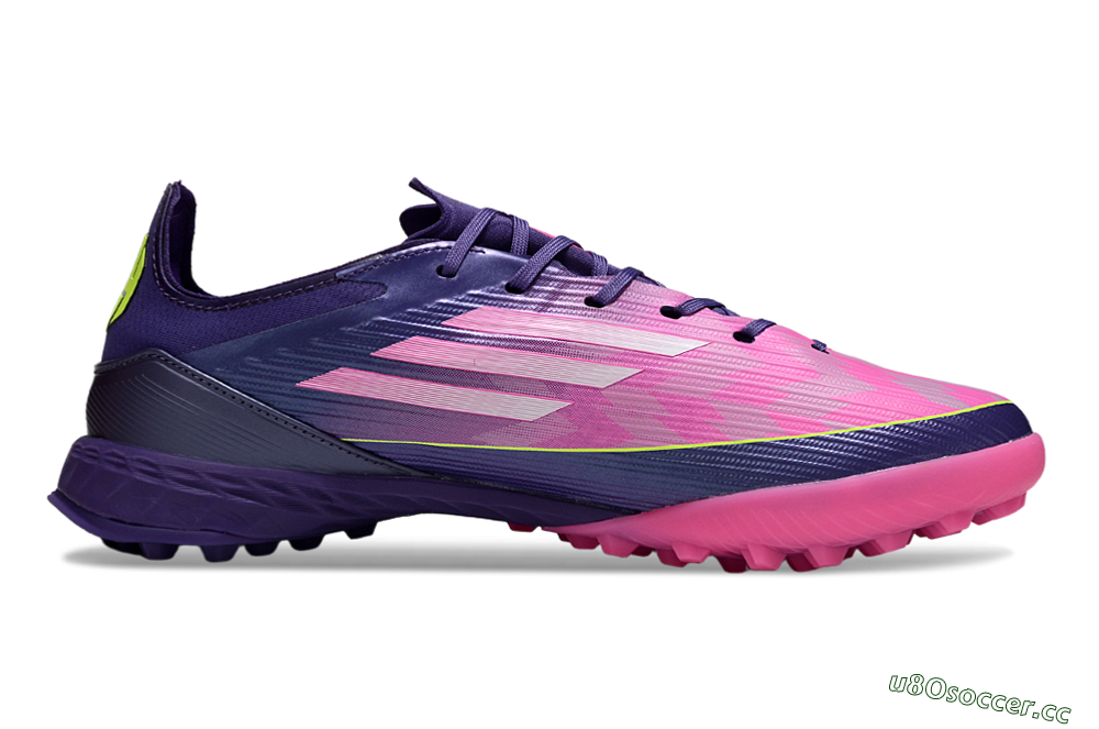 Unisex Adidas F50 Elite TF Artificial Turf Low-Tops Football Shoes - Pink/Purple/Yellow 7