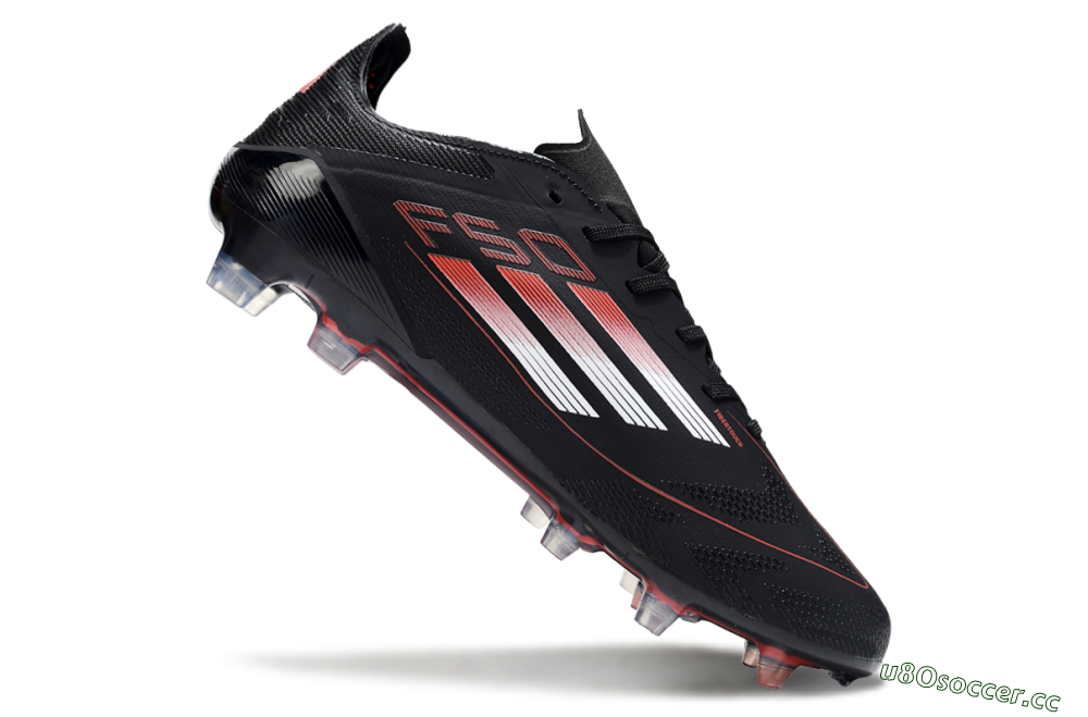 Men's Adidas F50 Elite FG Firm Ground Low-Tops Football Boots - Black/Silver/Red 4
