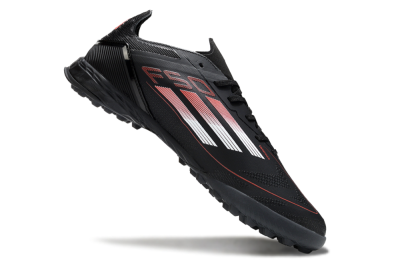 Men's Adidas F50 Elite TF Artificial Turf Low-Tops Football Shoes - Black/Silver/Red