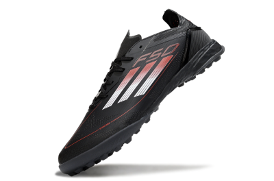 Men's Adidas F50 Elite TF Artificial Turf Low-Tops Football Shoes - Black/Silver/Red