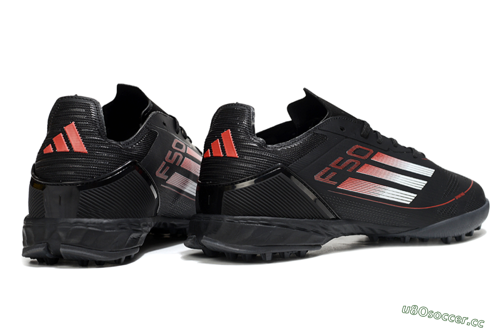 Men's Adidas F50 Elite TF Artificial Turf Low-Tops Football Shoes - Black/Silver/Red 6