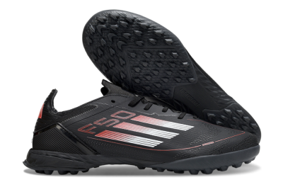 Men's Adidas F50 Elite TF Artificial Turf Low-Tops Football Shoes - Black/Silver/Red