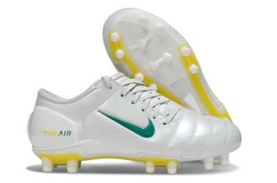 Men's Nike Air Zoom Total 90 III FG Firm Ground Low-Tops Football Boots - White/Green/Yellow