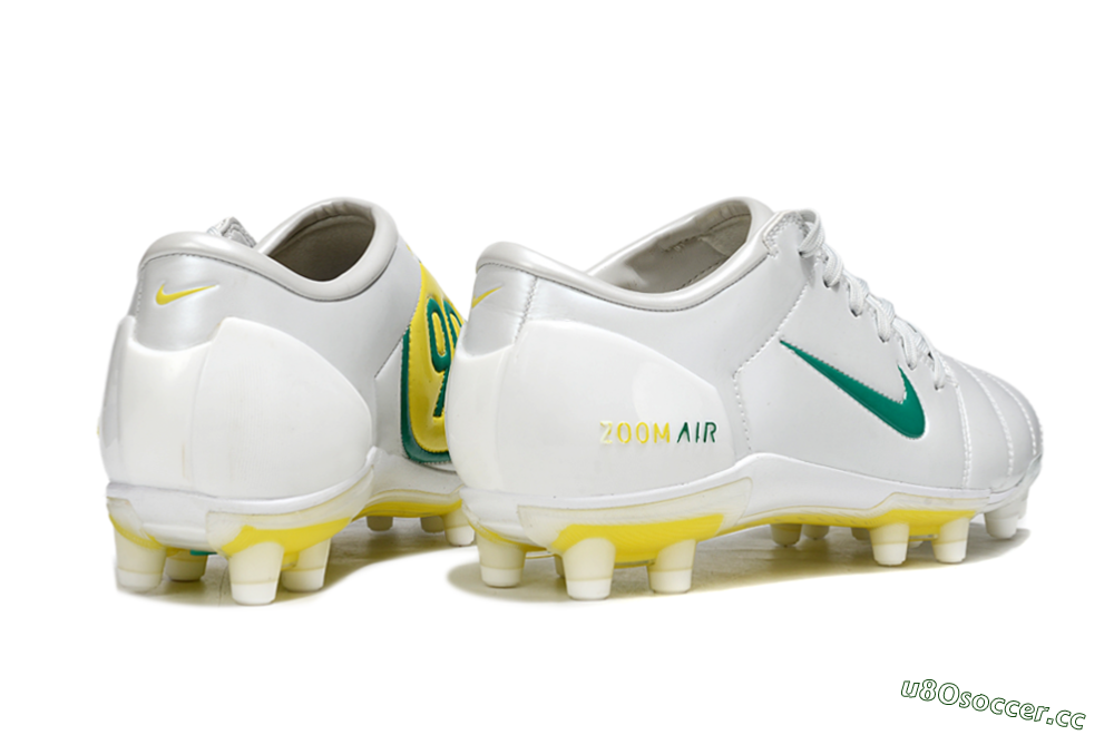 Men's Nike Air Zoom Total 90 III FG Firm Ground Low-Tops Football Boots - White/Green/Yellow 6