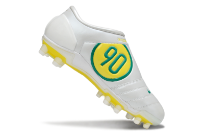 Men's Nike Air Zoom Total 90 III FG Firm Ground Low-Tops Football Boots - White/Green/Yellow