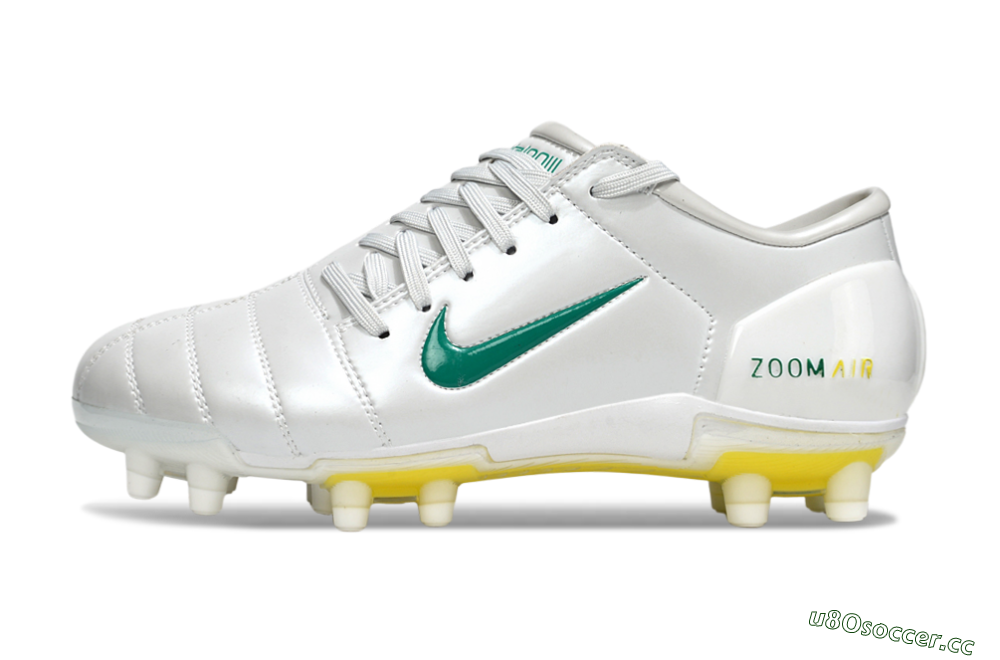 Men's Nike Air Zoom Total 90 III FG Firm Ground Low-Tops Football Boots - White/Green/Yellow 0
