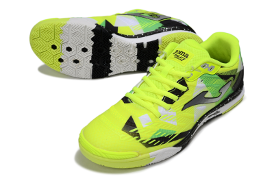 Men's Joma Top Flex IC Indoor & Futsal Low-Tops Football Shoes - Yellow/Silver/Black