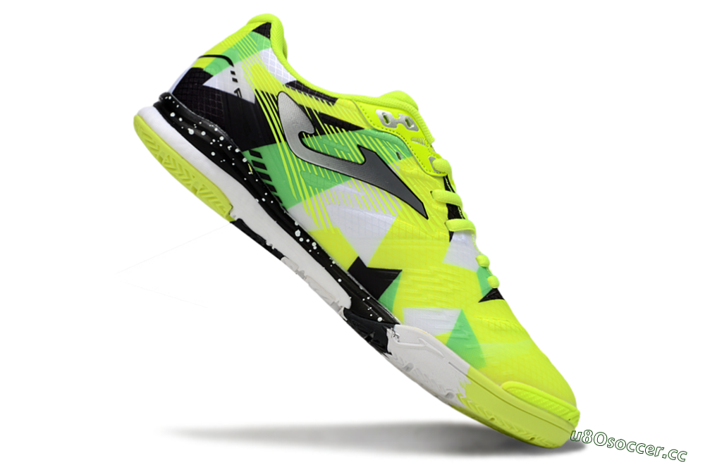 Men's Joma Top Flex IC Indoor & Futsal Low-Tops Football Shoes - Yellow/Silver/Black 4