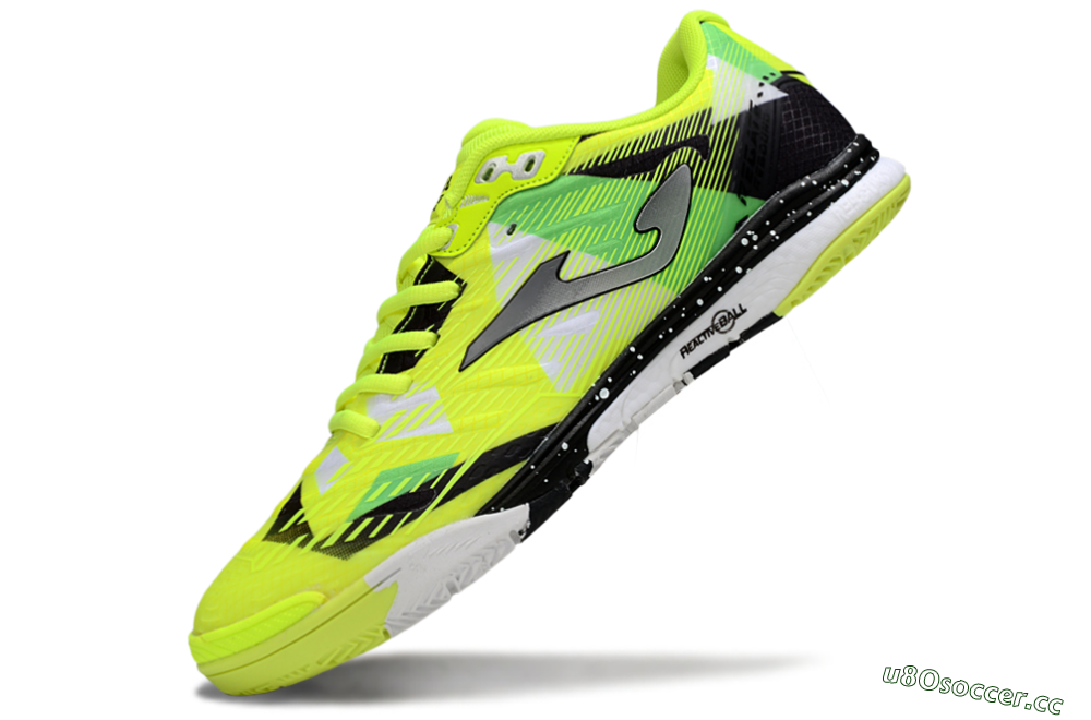 Men's Joma Top Flex IC Indoor & Futsal Low-Tops Football Shoes - Yellow/Silver/Black 5