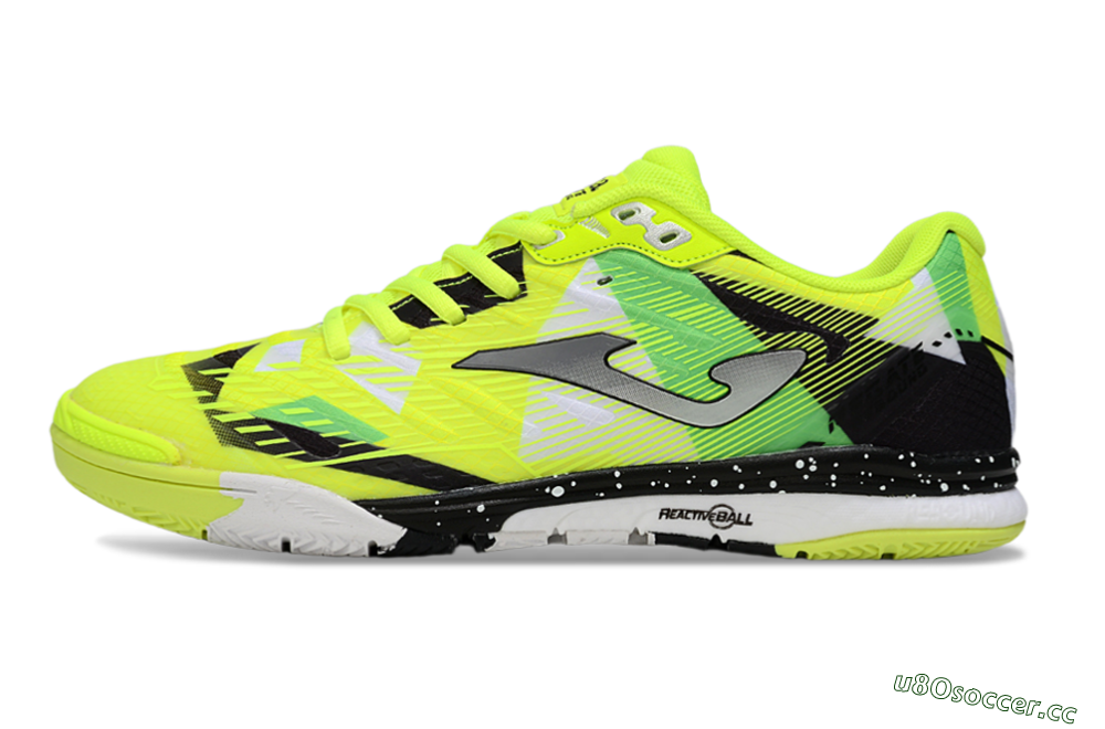 Men's Joma Top Flex IC Indoor & Futsal Low-Tops Football Shoes - Yellow/Silver/Black 0