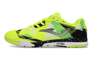 Men's Joma Top Flex IC Indoor & Futsal Low-Tops Football Shoes - Yellow/Silver/Black