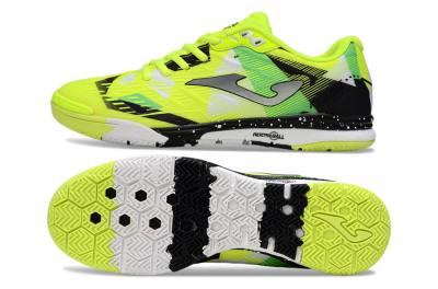 Men's Joma Top Flex IC Indoor & Futsal Low-Tops Football Shoes - Yellow/Silver/Black