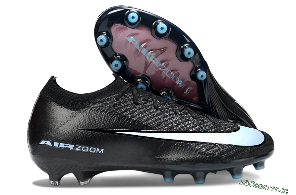 Men's Nike Air Zoom Mercurial Vapor 16 Elite AG Artificial Grass Low-Tops Football Boots - Black/Jade 2