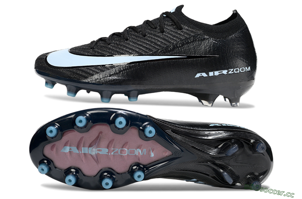 Men's Nike Air Zoom Mercurial Vapor 16 Elite AG Artificial Grass Low-Tops Football Boots - Black/Jade 1