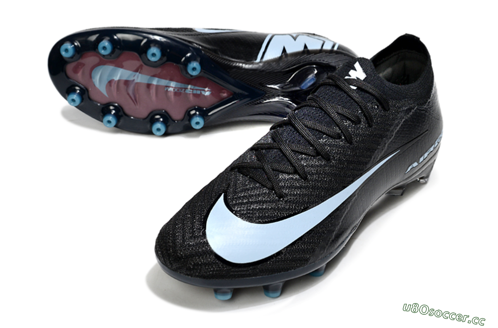 Men's Nike Air Zoom Mercurial Vapor 16 Elite AG Artificial Grass Low-Tops Football Boots - Black/Jade 3