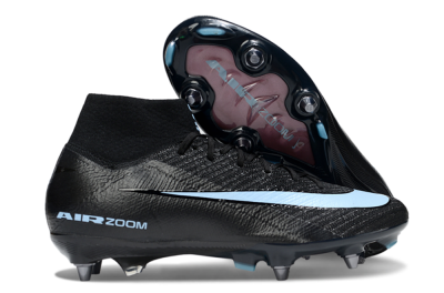 Men's Nike Air Zoom Mercurial Superfly 10 Elite SG Soft Ground High-Tops Football Boots - Black/Jade