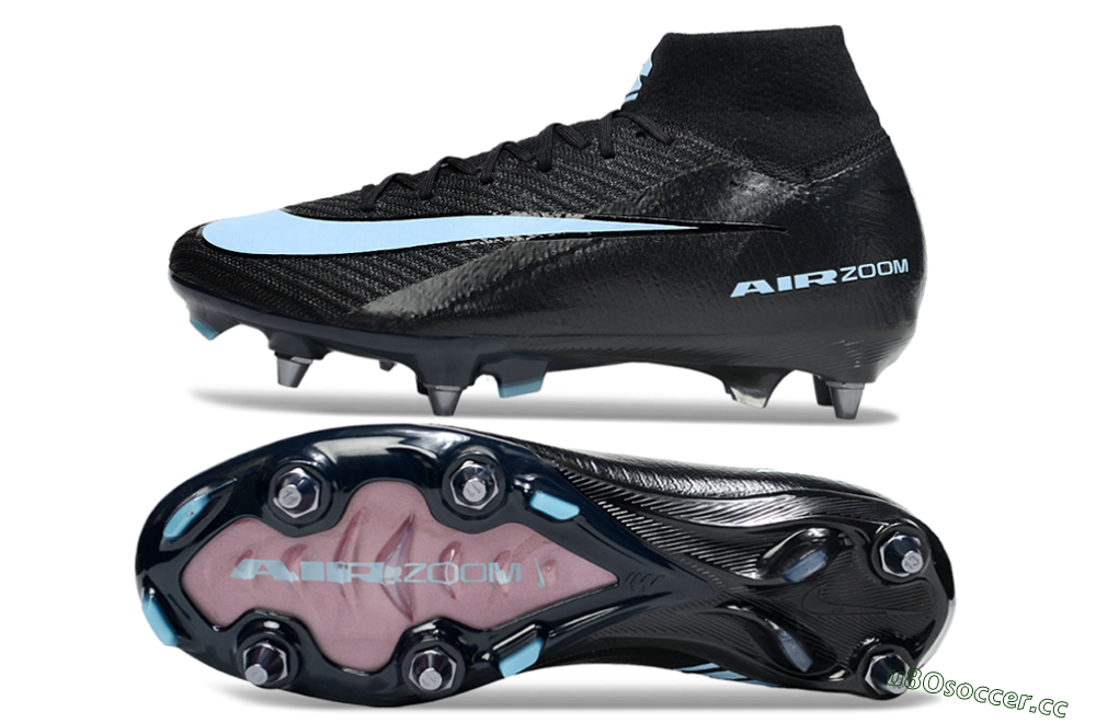 Men's Nike Air Zoom Mercurial Superfly 10 Elite SG Soft Ground High-Tops Football Boots - Black/Jade 1