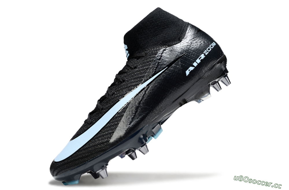 Men's Nike Air Zoom Mercurial Superfly 10 Elite SG Soft Ground High-Tops Football Boots - Black/Jade 5