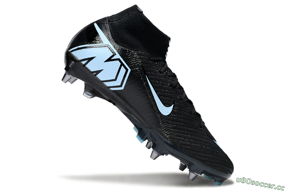 Men's Nike Air Zoom Mercurial Superfly 10 Elite SG Soft Ground High-Tops Football Boots - Black/Jade 4