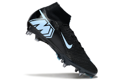 Men's Nike Air Zoom Mercurial Superfly 10 Elite SG Soft Ground High-Tops Football Boots - Black/Jade